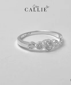 N308 - Nhẫn bạc thiết kế Callie Silver đá tim