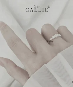 Alternative view of N308 - Nhẫn bạc thiết kế Callie Silver đá tim