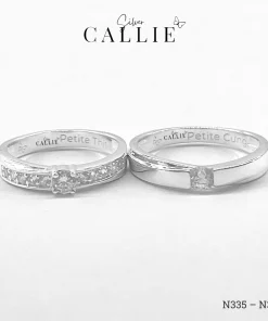 N335 - N336: Nhẫn bạc đôi thiết kế Callie Silver