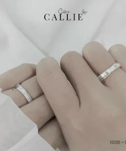 Alternative view of N335 - N336: Nhẫn bạc đôi thiết kế Callie Silver
