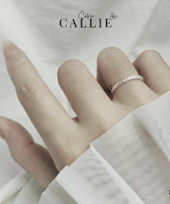 Alternative view of N377 - Nhẫn bạc đôi thiết kế Callie Silver