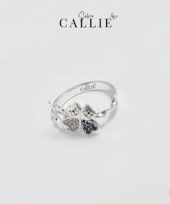Alternative view of N381 - Nhẫn bạc thiết kế Callie Silver dây leo cỏ 4 lá