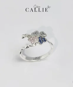 N381 - Nhẫn bạc thiết kế Callie Silver dây leo cỏ 4 lá