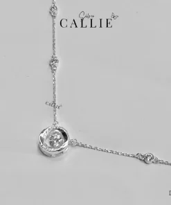 DC239 - DÂY CHUYỀN BẠC CALLIE SILVER 1 VIÊN CHỦ