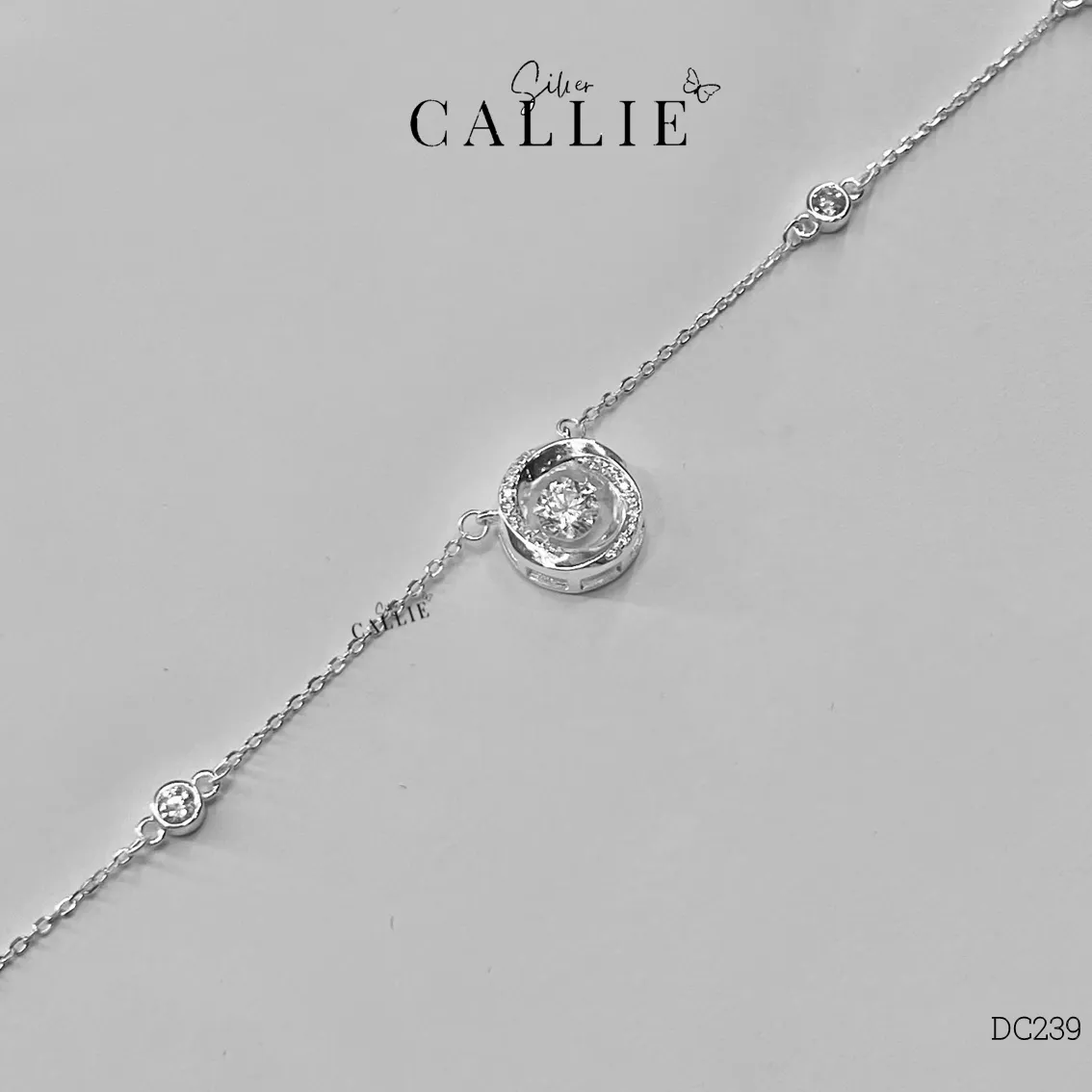 DC239 - DÂY CHUYỀN BẠC CALLIE SILVER 1 VIÊN CHỦ - Image 7