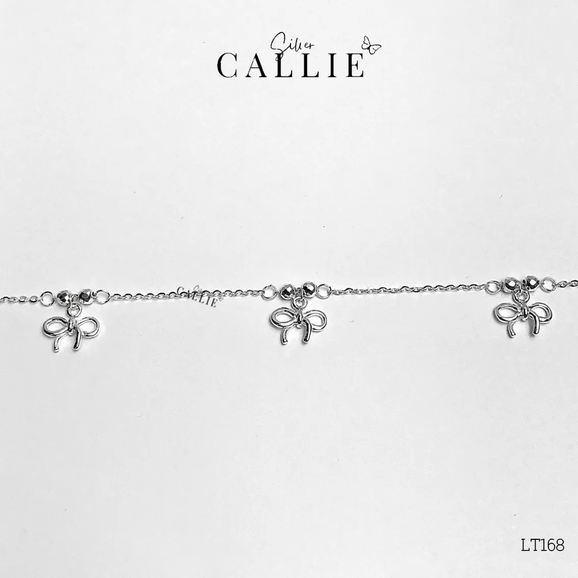LT168 - Lắc tay bạc Callie Silver nơ tòn ten - Image 3
