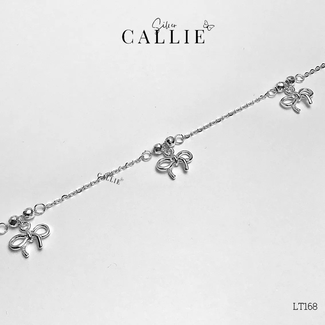 LT168 - Lắc tay bạc Callie Silver nơ tòn ten - Image 6