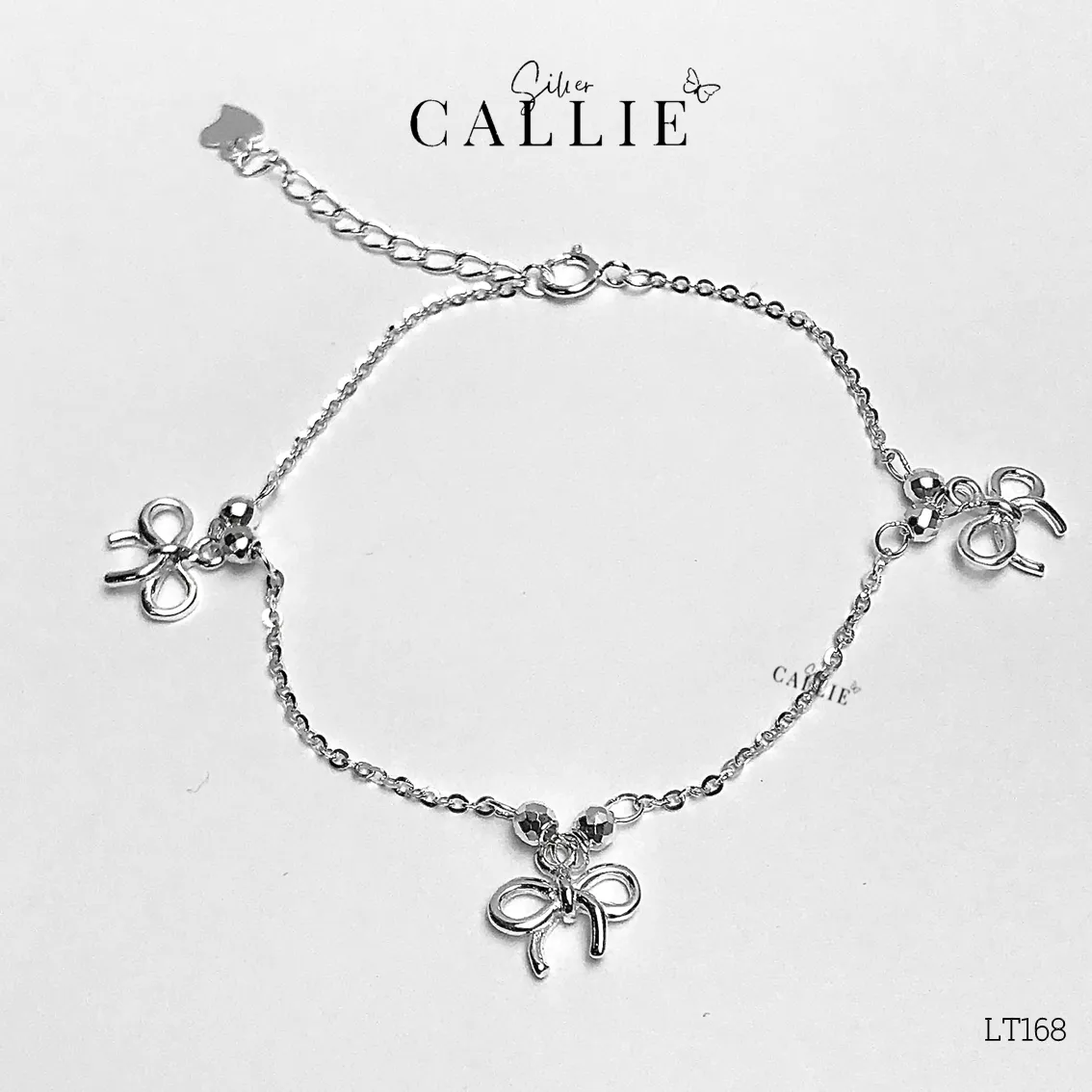 LT168 - Lắc tay bạc Callie Silver nơ tòn ten - Image 7