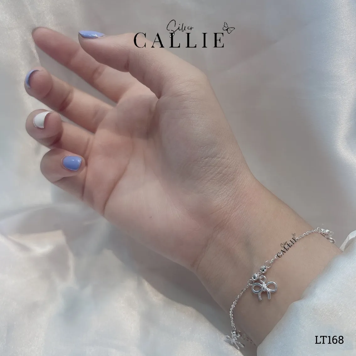LT168 - Lắc tay bạc Callie Silver nơ tòn ten - Image 2