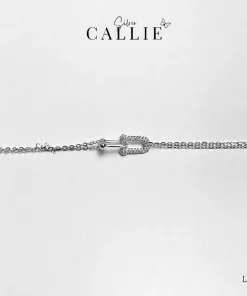 LT169 - Lắc tay bạc Callie Silver hai khoá nối nhau