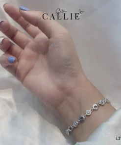 Alternative view of LT170 - Lắc tay bạc Callie Silver vòng tròn đính đá