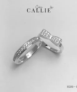 N209 -  N402: Nhẫn bạc đôi thiết kế Callie Silver