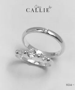 N214 - N371: Nhẫn bạc đôi thiết kế Callie Silver