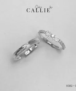 N382 - N383: Nhẫn bạc đôi thiết kế Callie Silver