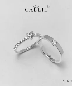 N386 - N387: Nhẫn bạc đôi thiết kế Callie Silver