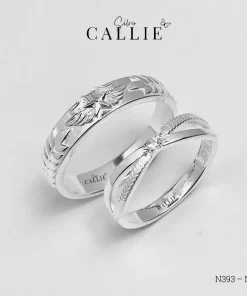 N393 - N394: Nhẫn bạc đôi thiết kế Callie Silver
