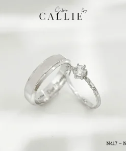 N417 - N418: Nhẫn bạc đôi thiết kế Callie Silver