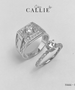 N444 - N445: Nhẫn bạc đôi thiết kế Callie Silver