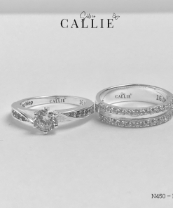 N450 - N451: Nhẫn bạc đôi thiết kế Callie Silver