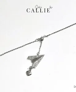 Alternative view of DC258 - Dây chuyền bạc thiết kế Callie Silver máy bay dây rút