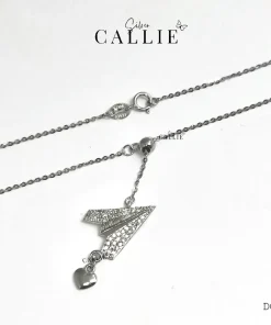 DC258 - Dây chuyền bạc thiết kế Callie Silver máy bay dây rút