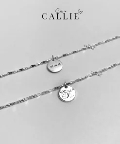 Lắc đôi bạc Callie Silver thiết kế charm theo yêu cầu