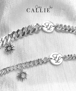 Alternative view of LD02 - LD37: Lắc tay đôi thiết kế Callie Silver Mặt Trăng - Mặt Trời