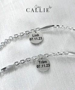 LD05 - Lắc tay bạc đôi Callie Silver