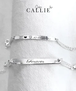 LD06 - LD02: Lắc tay đôi Callie Silver bảng bạc
