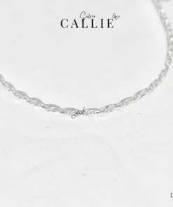 LT171 - Lắc tay bạc Callie Silver dây móc 2li