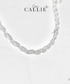 LT172 - Lắc tay bạc Callie Silver dây móc 3li
