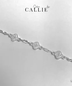 LT175 - Lắc tay bạc Callie Silver cỏ 4 lá