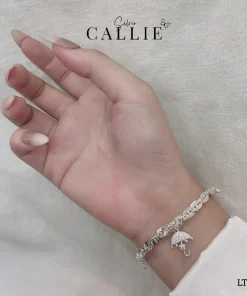Alternative view of LT182 - Lắc tay bạc Callie Silver lá xoắn vuông