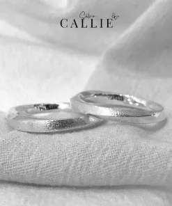 Alternative view of N251 - N252: Nhẫn đôi xoắn thiết kế Callie Silver