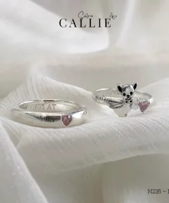 N235 - N236: Nhẫn bạc Callie Silver đá trái tim thiết kế