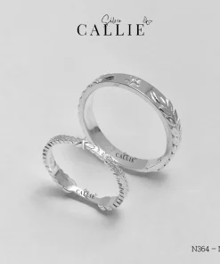 N466 - N467: Nhẫn bạc thiết kế Callie Silver hình bông lúa ngôi sao