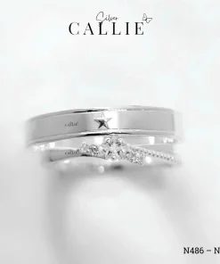 N486 - N487: Nhẫn bạc thiết kế Callie Silver viên chủ ngôi sao