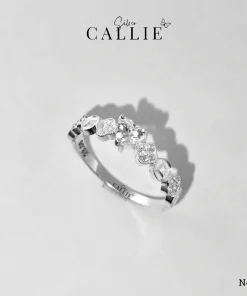 Alternative view of N492 - Nhẫn Bạc Thiết Kế Callie Silver Trái Tim, Kim Tiền, Cỏ 4 Lá