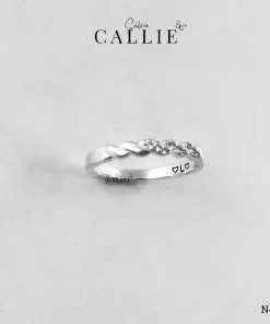 Alternative view of N499 - Nhẫn Bạc Thiết Kế Callie Silver Đính Đá Xoắn