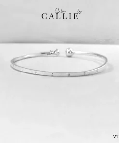 VT184 - Vòng tay bạc thiết kế Callie Silver hoạ tiết bi