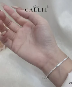 Alternative view of VT184 - Vòng tay bạc thiết kế Callie Silver hoạ tiết bi