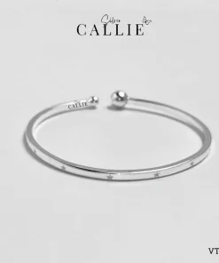 VT185 - Vòng tay bạc thiết kế Callie Silver hoạ tiết ngôi sao