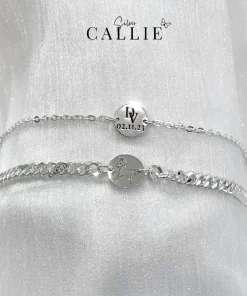 LD28 - LD02: Lắc tay đôi thiết kế Callie Silver