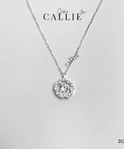 DC261 - Dây chuyền bạc Callie Silver hình hoa đính đá