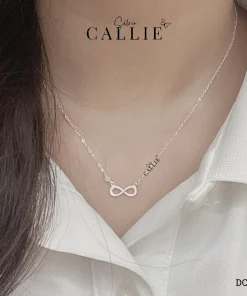 Alternative view of DC271 - Dây Chuyền Bạc Callie Silver Vô Cực Đính 1 Viên Đá Nhỏ