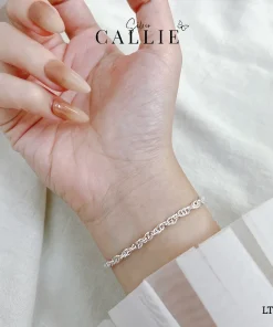 Alternative view of LT186 - Lắc tay bạc Callie Silver dây móc 1 viên bi