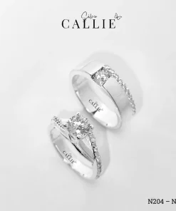 N204 - N519: Nhẫn bạc thiết kế Callie Silver 1 viên chủ