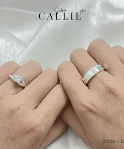 Alternative view of N204 - N519: Nhẫn bạc thiết kế Callie Silver 1 viên chủ