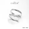N480 - N283: Nhẫn đôi bạc thiết kế Callie Silver