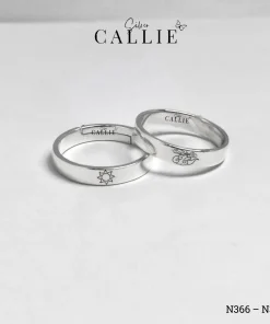N366 - N367: Nhẫn bạc thiết kế Callie Silver khắc theo yêu cầu